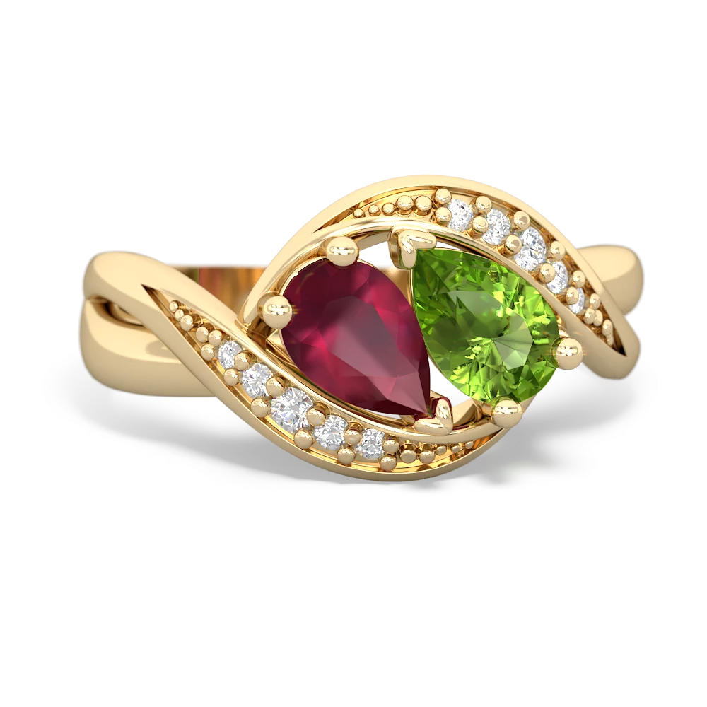 Ruby Summer Winds 14K Yellow Gold ring R5342