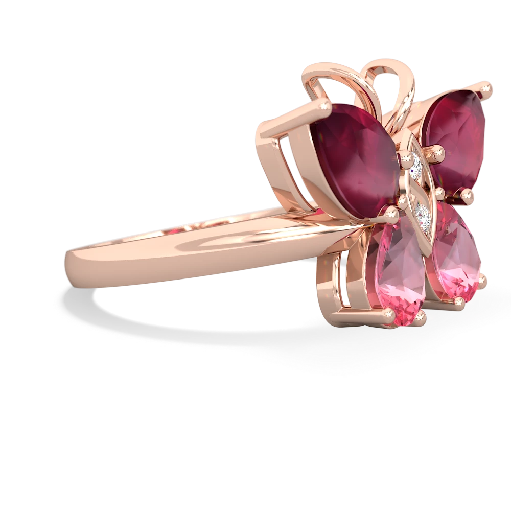 Ruby Butterfly 14K Rose Gold ring R2215