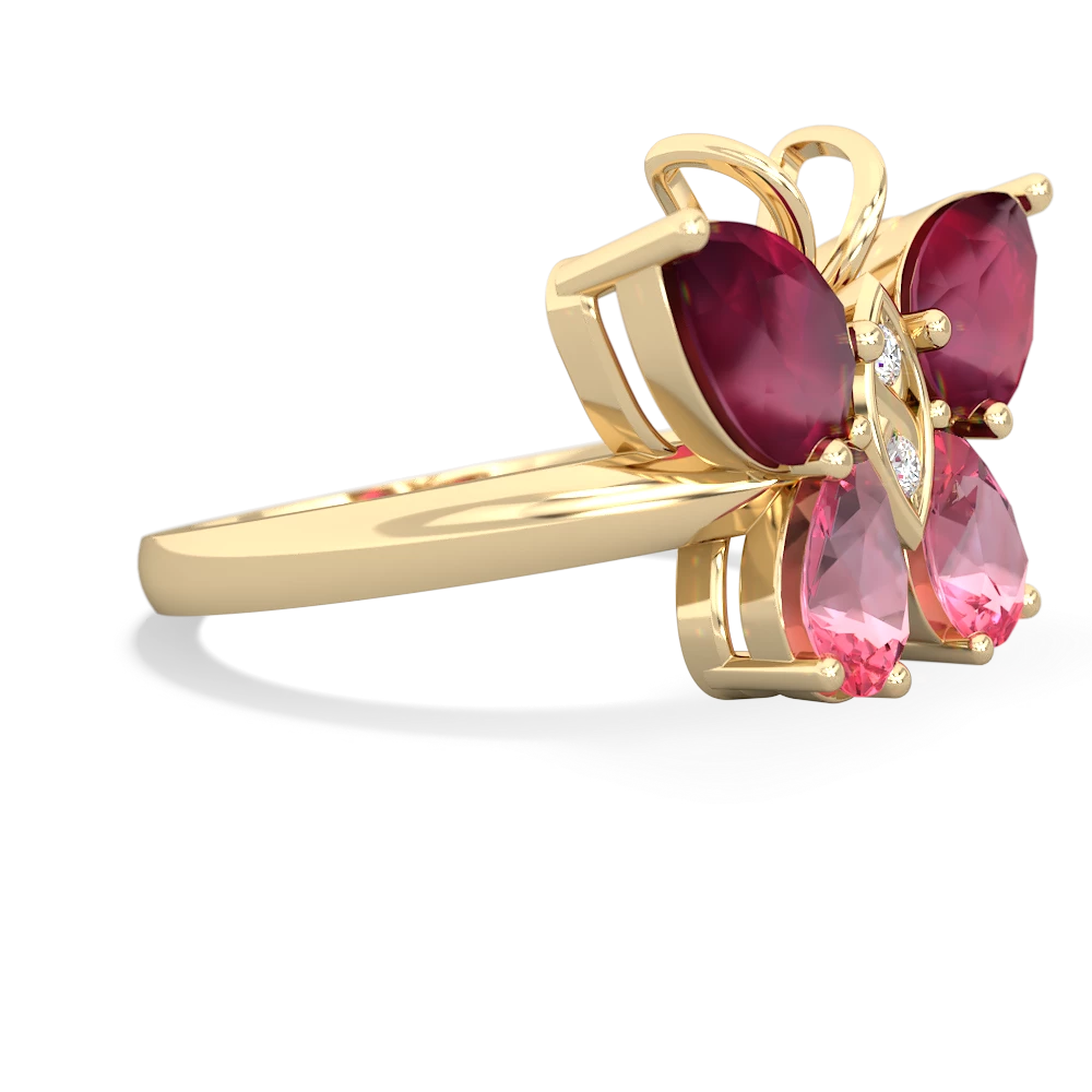 Ruby Butterfly 14K Yellow Gold ring R2215