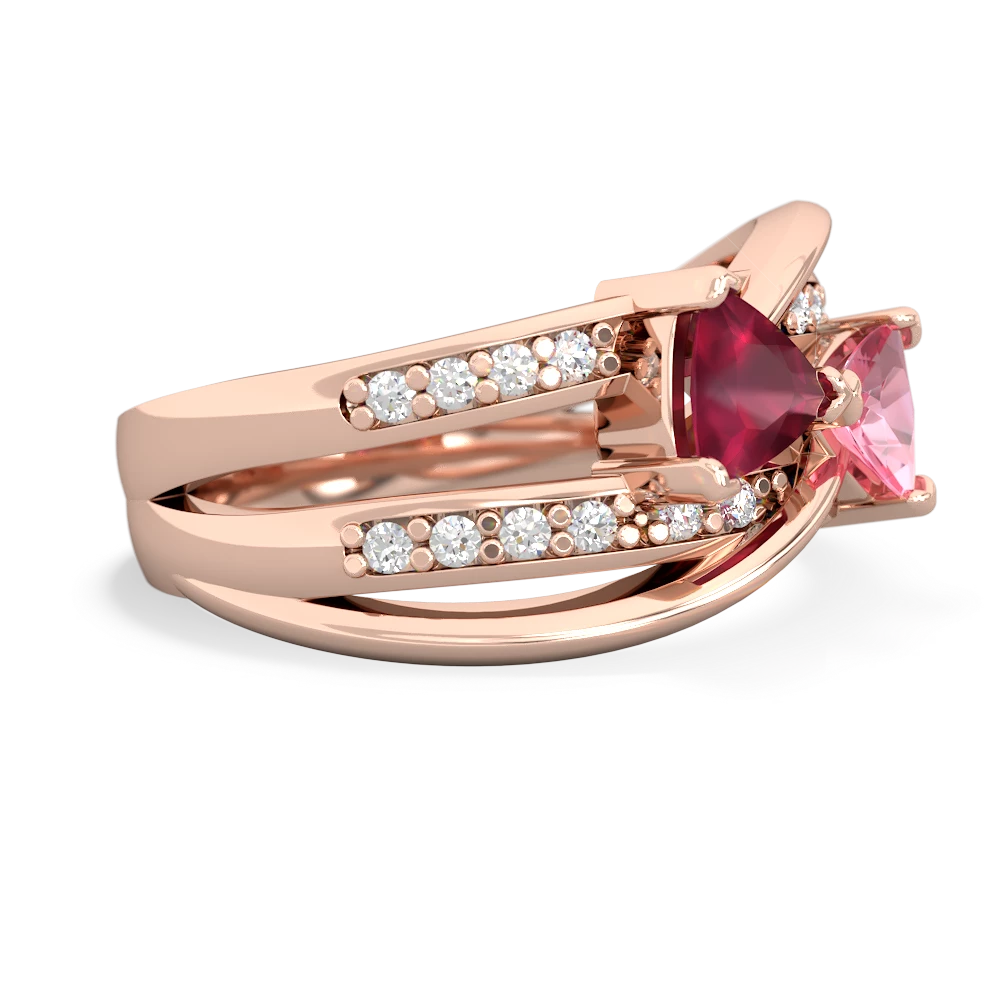 Ruby Bowtie 14K Rose Gold ring R2360