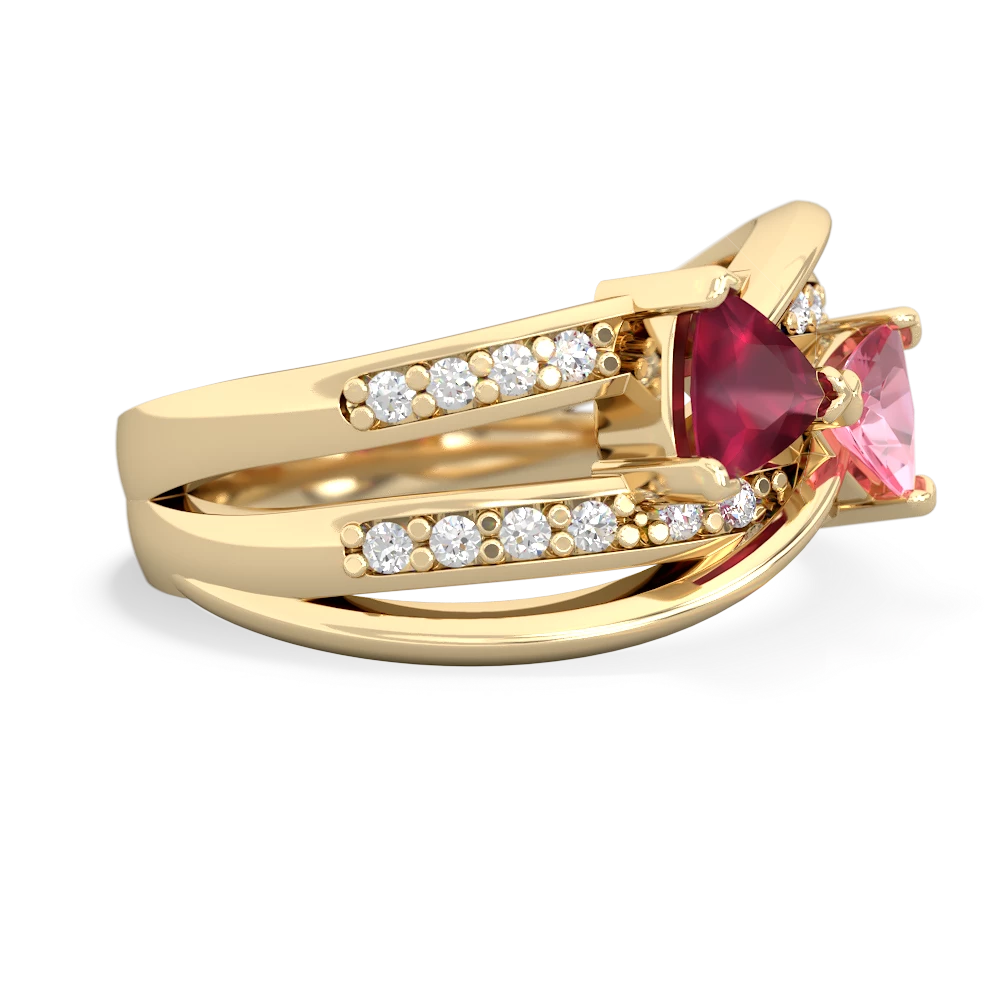 Ruby Bowtie 14K Yellow Gold ring R2360