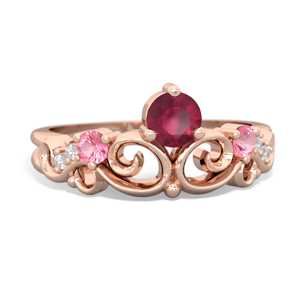 Ruby Crown Keepsake 14K Rose Gold ring R5740