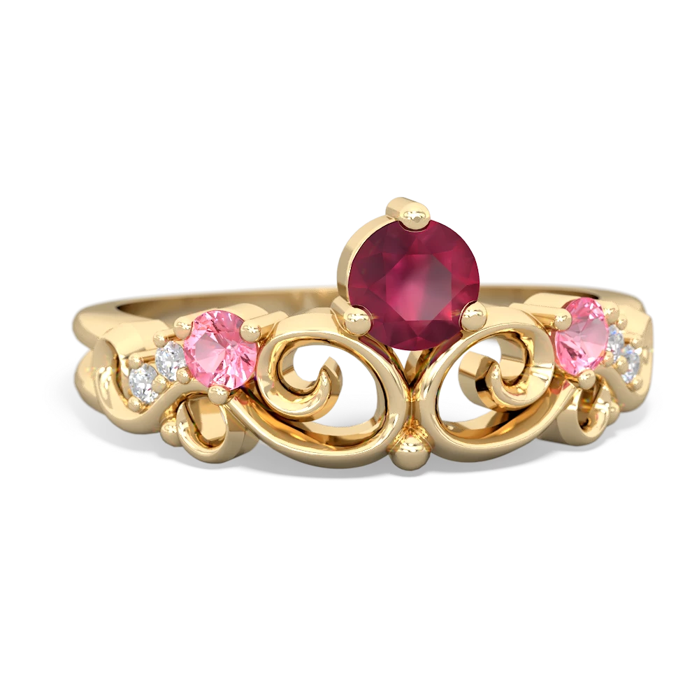 Ruby Crown Keepsake 14K Yellow Gold ring R5740