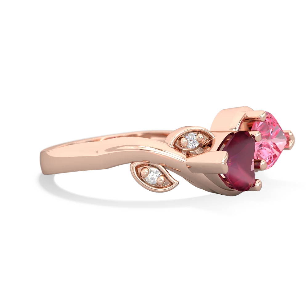 Ruby Floral Elegance 14K Rose Gold ring R5790