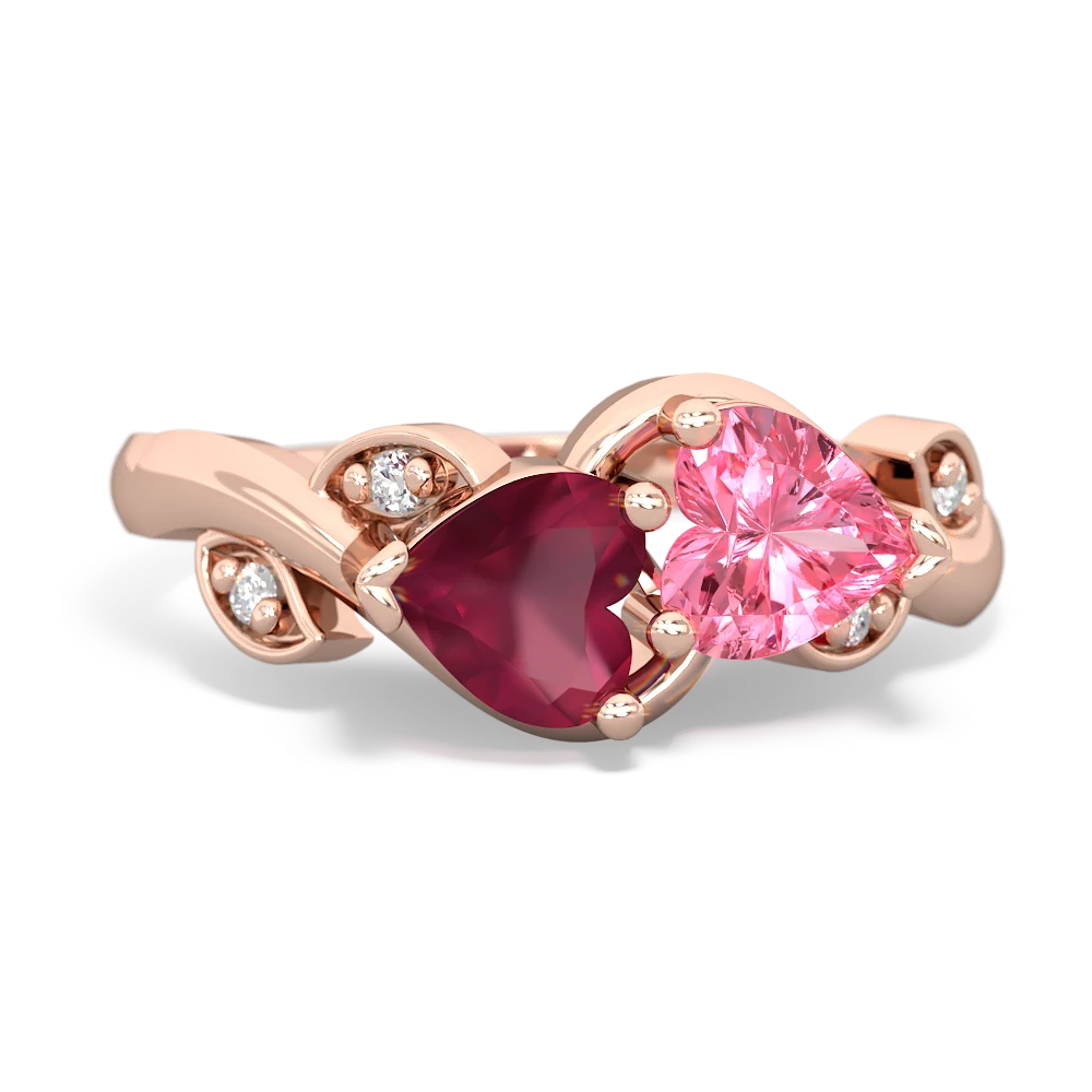 Ruby Floral Elegance 14K Rose Gold ring R5790