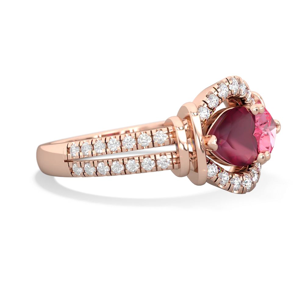 Ruby Art-Deco Keepsake 14K Rose Gold ring R5630