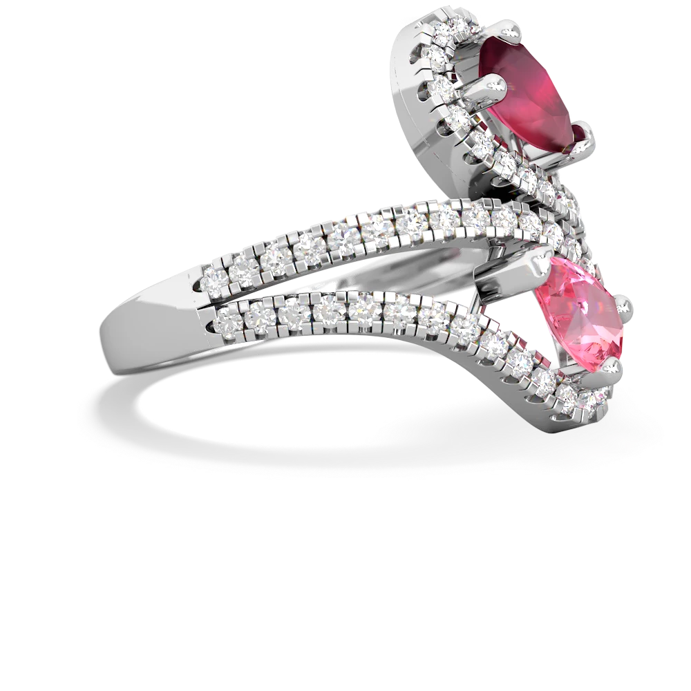 Ruby Diamond Dazzler 14K White Gold ring R3000