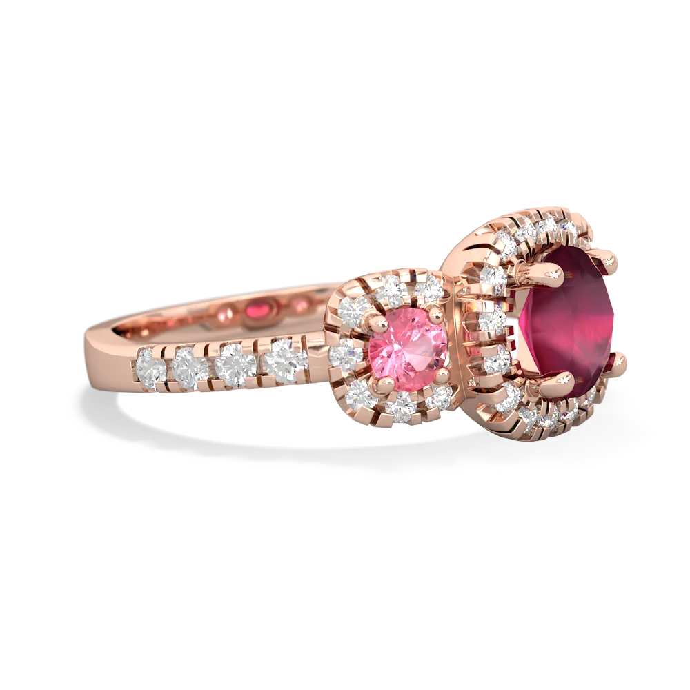 Ruby Regal Halo 14K Rose Gold ring R5350