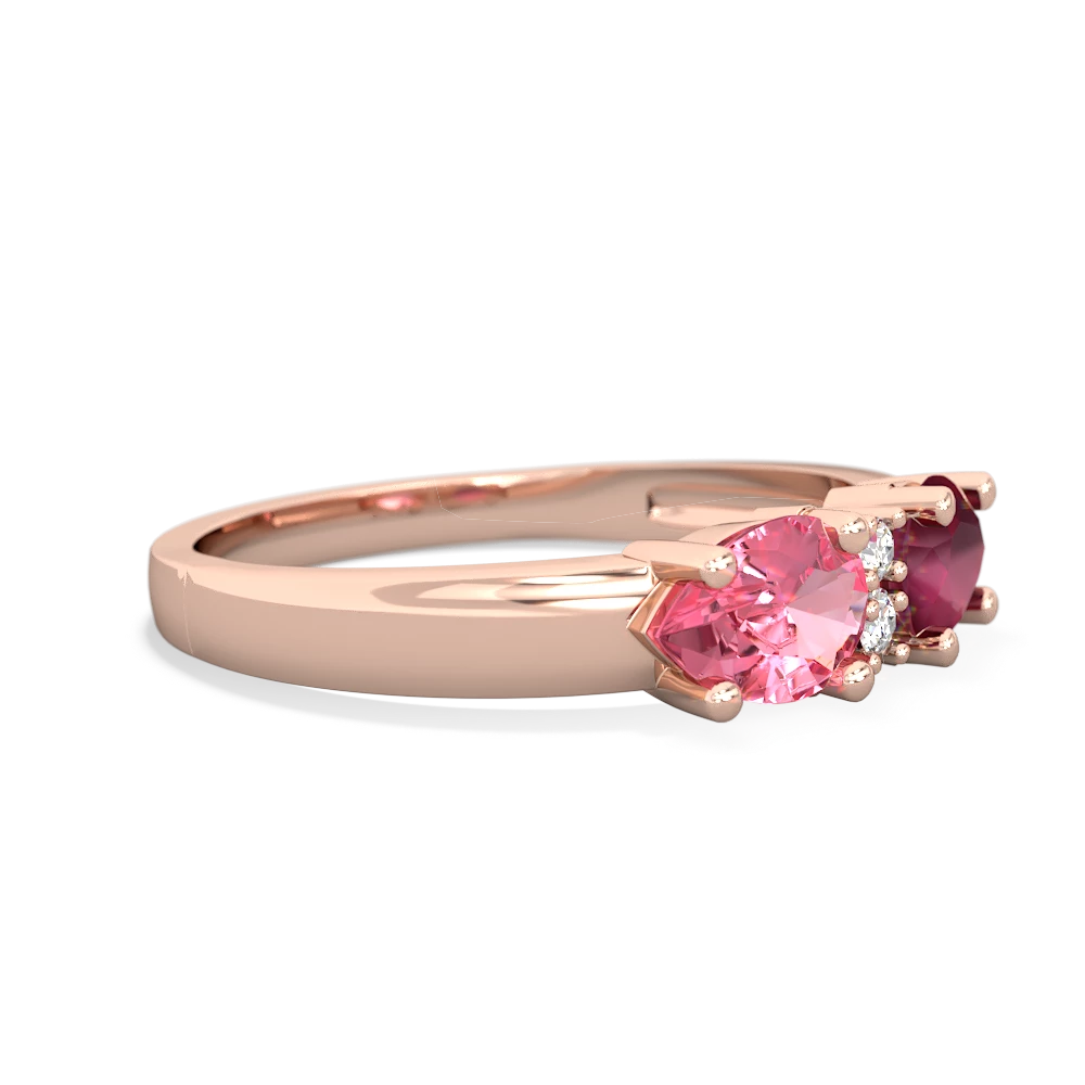 Ruby Pear Bowtie 14K Rose Gold ring R0865