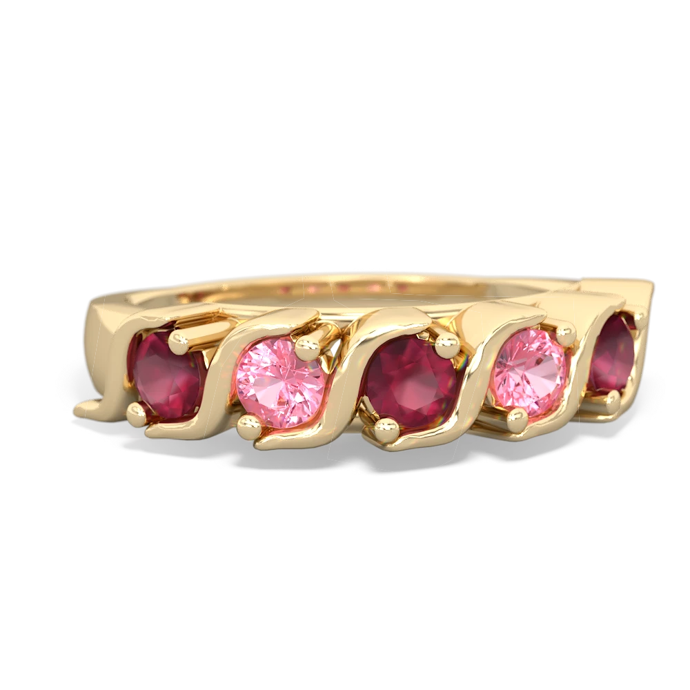 Ruby Anniversary Band 14K Yellow Gold ring R2089