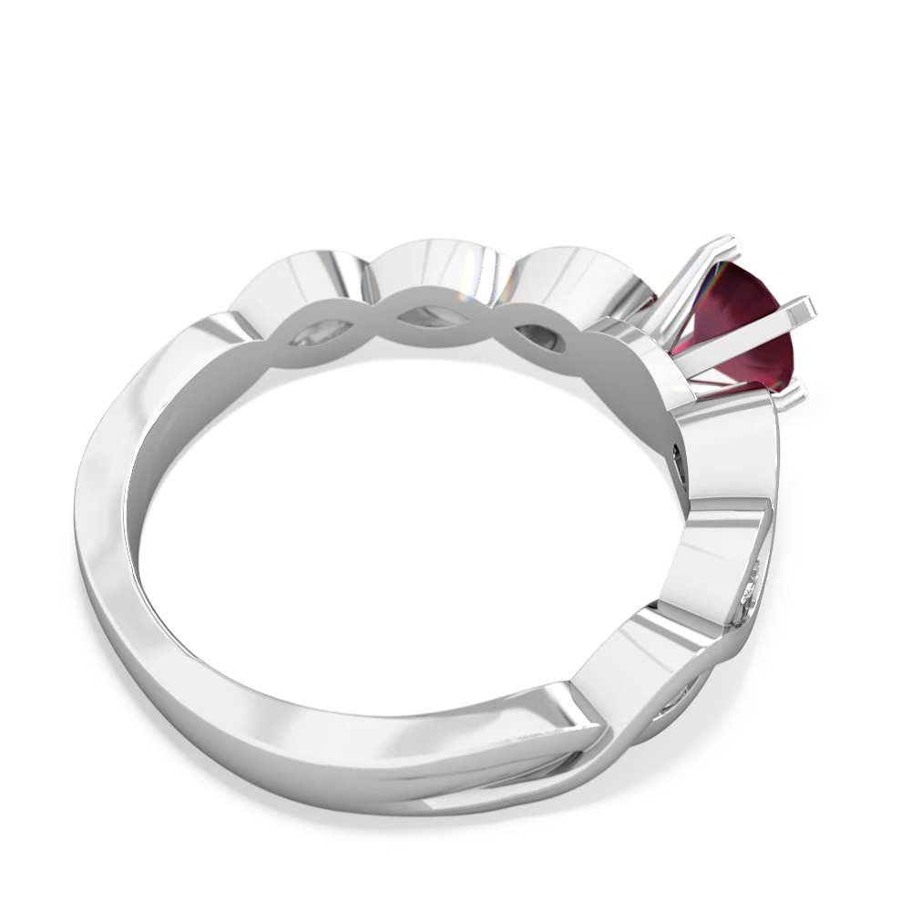 Ruby Infinity Engagement 14K White Gold ring R26315RD - front view