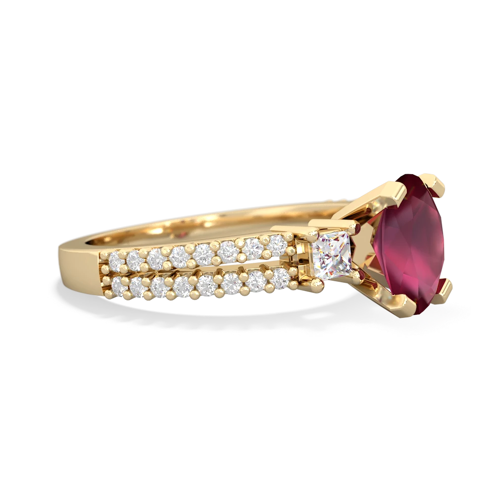 Ruby Classic 8X6mm Oval Engagement 14K Yellow Gold ring R26438VL