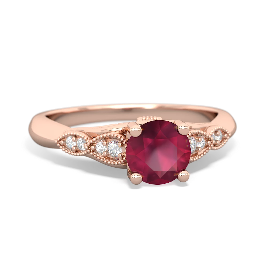 Ruby Antique Elegance 14K Rose Gold ring R3100