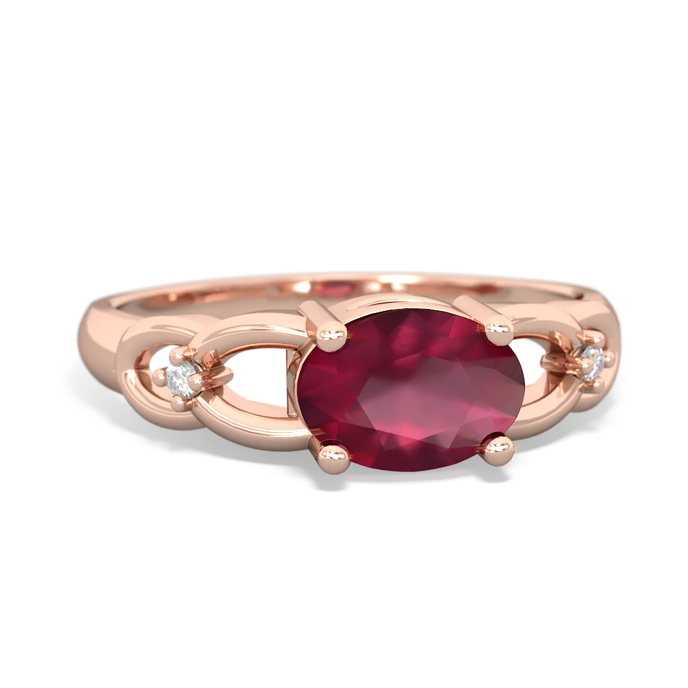 Ruby Links 14K Rose Gold ring R4032