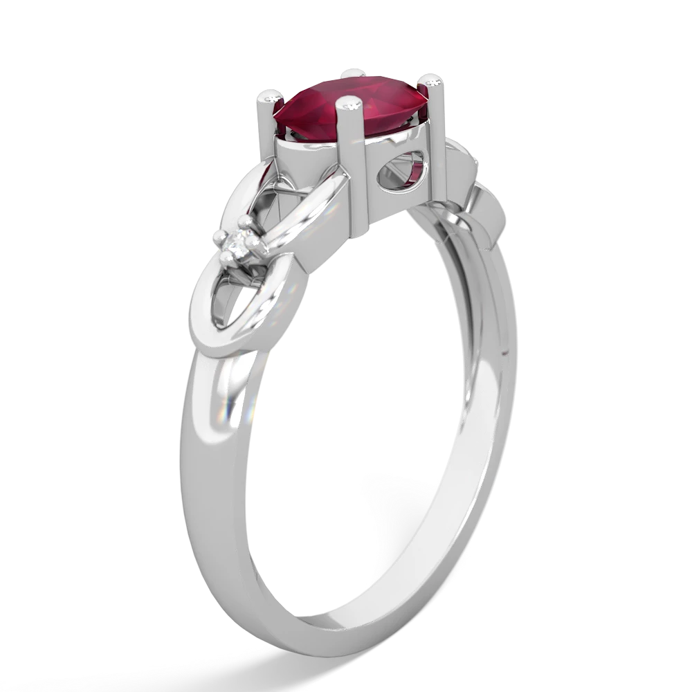 Ruby Links 14K White Gold ring R4032