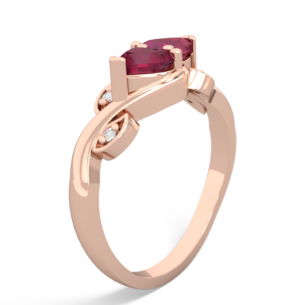 Ruby Floral Elegance 14K Rose Gold ring R5790