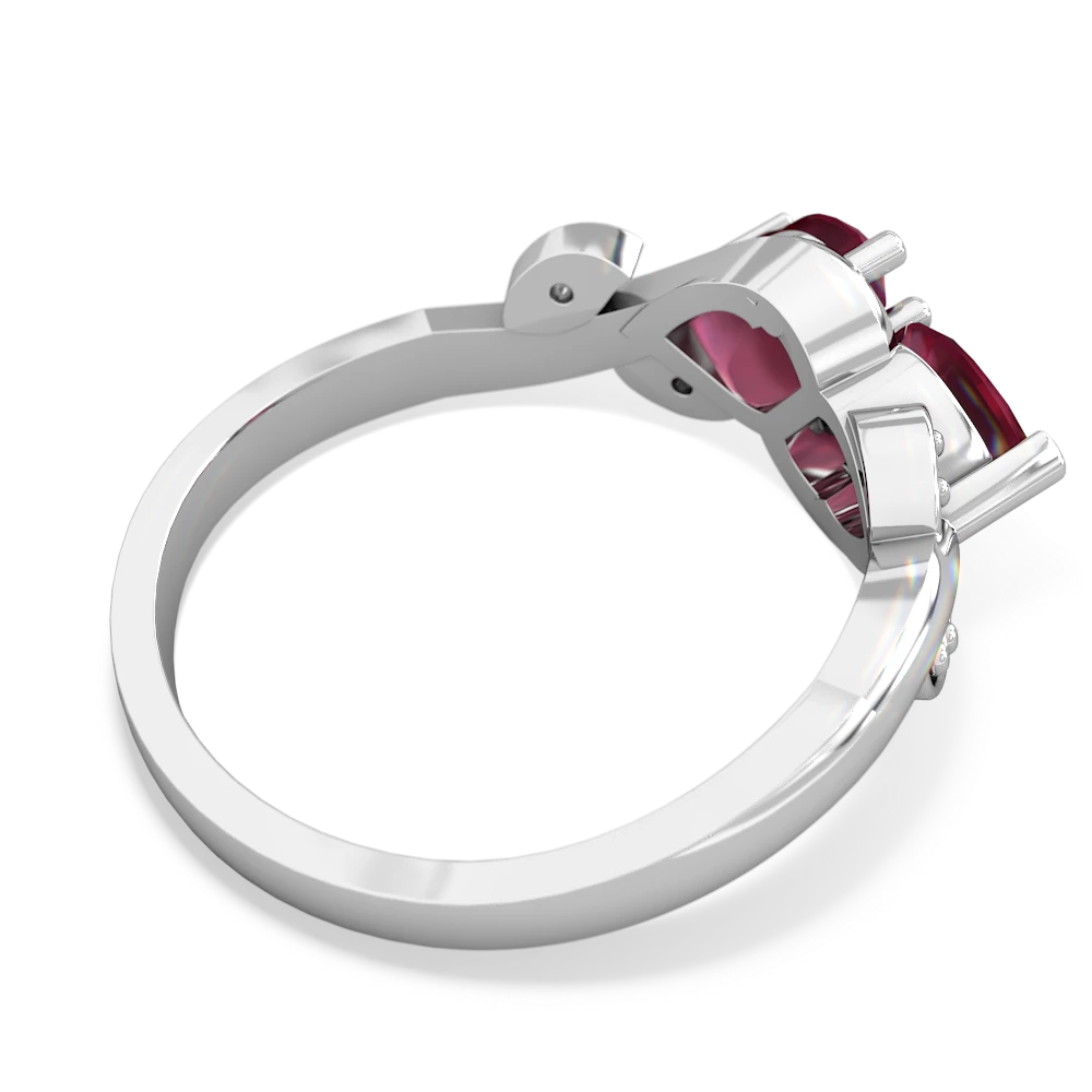 Ruby Floral Elegance 14K White Gold ring R5790