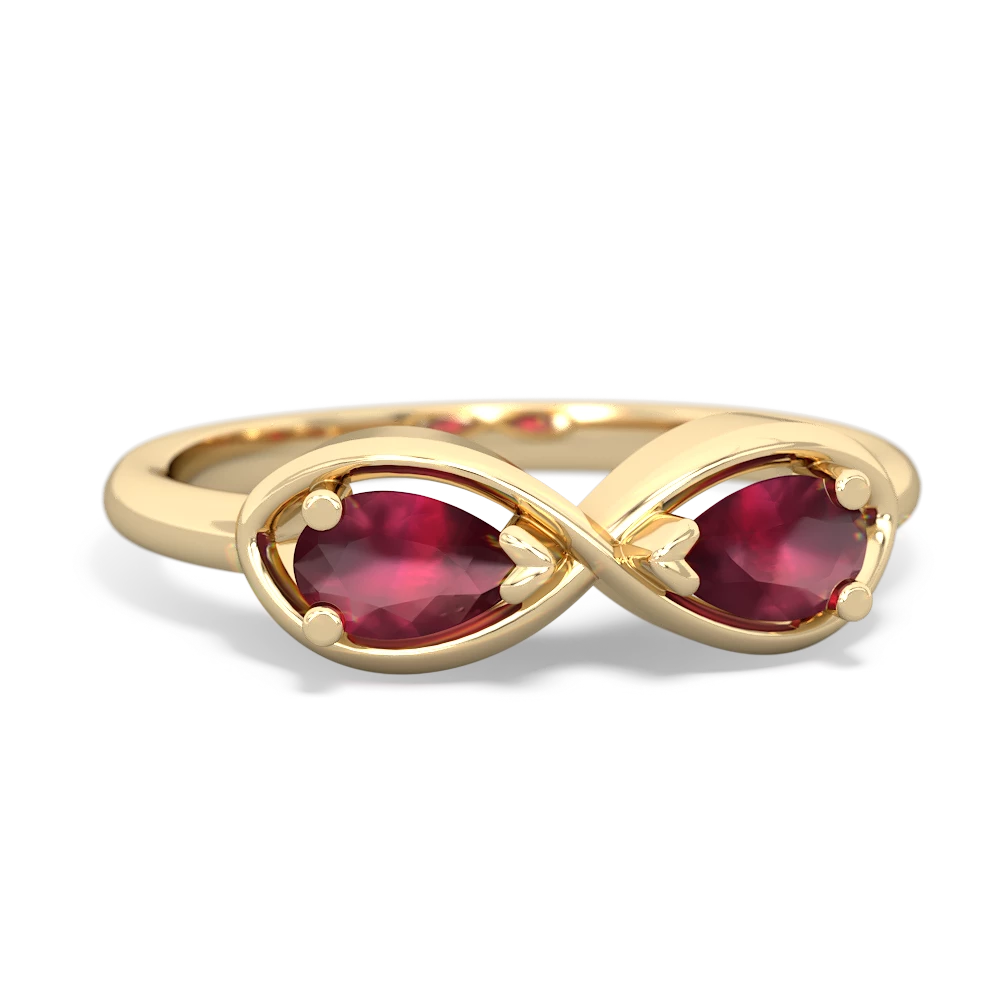 Ruby Infinity 14K Yellow Gold ring R5050