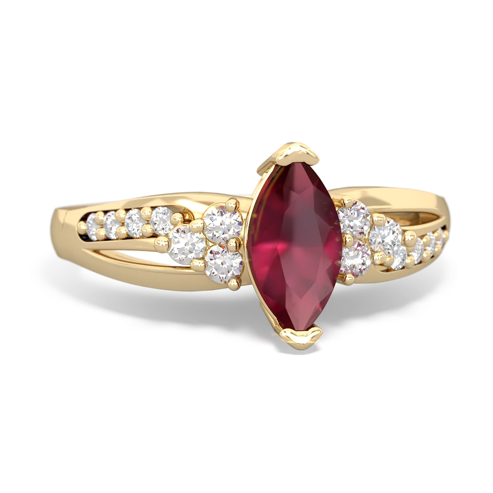 Ruby Royal Marquise 14K Yellow Gold ring R2343