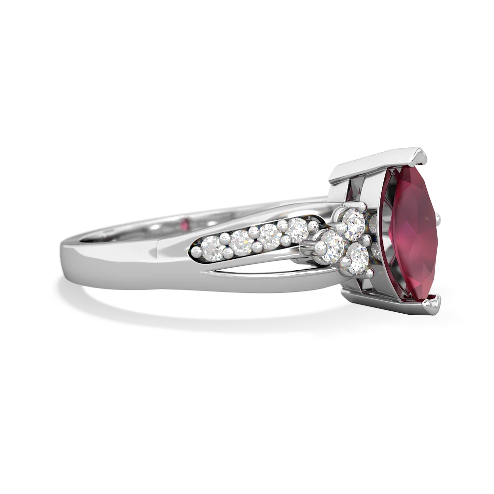 Ruby Royal Marquise 14K White Gold ring R2343