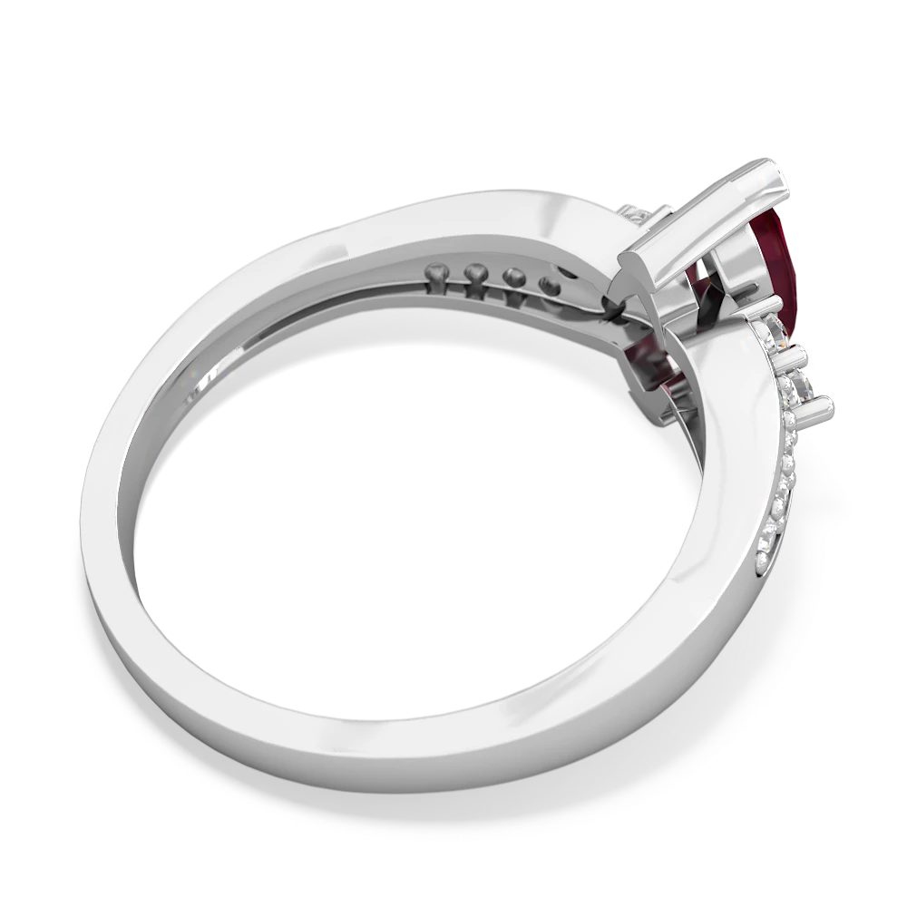 Ruby Royal Marquise 14K White Gold ring R2343