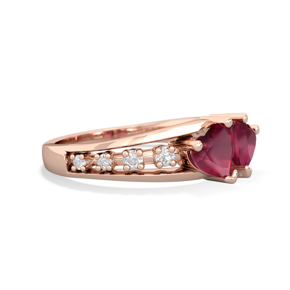 Ruby Heart To Heart 14K Rose Gold ring R3342