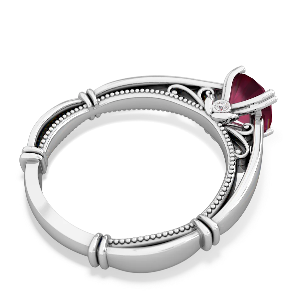 Ruby Renaissance 14K White Gold ring R27806RD