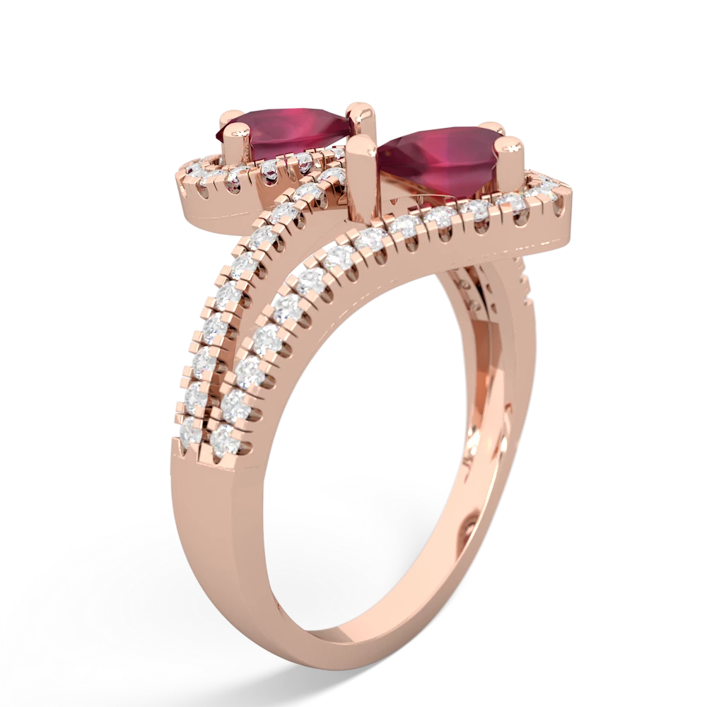 Ruby Diamond Dazzler 14K Rose Gold ring R3000