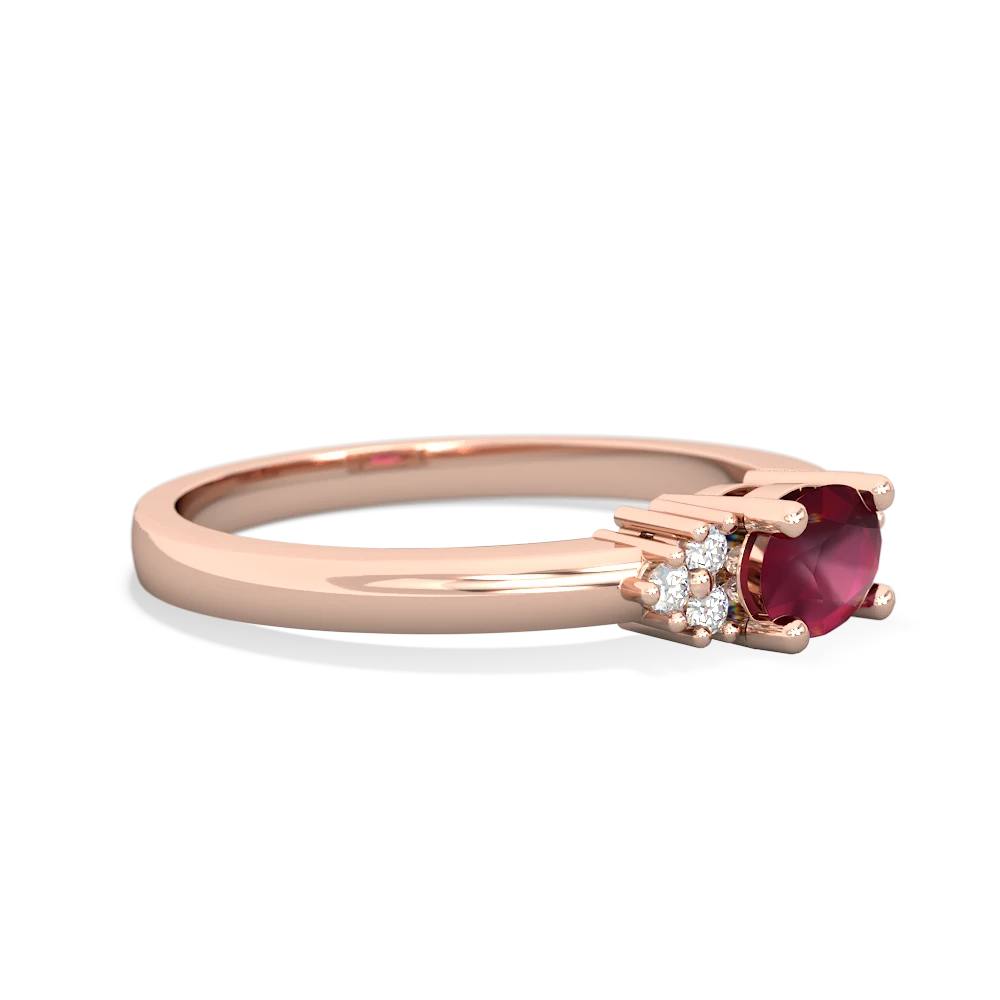 Ruby Simply Elegant East-West 14K Rose Gold ring R2480