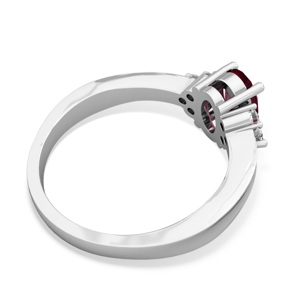 Ruby Simply Elegant 14K White Gold ring R2113