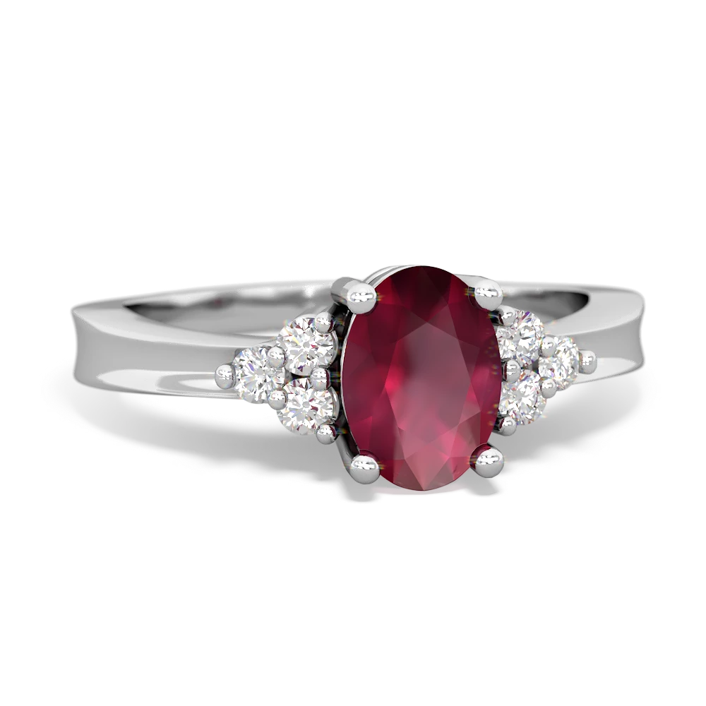 Ruby Simply Elegant 14K White Gold ring R2113