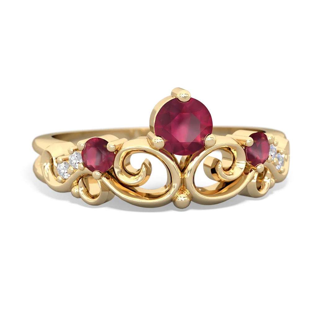 Amethyst Crown Keepsake 14K Yellow Gold ring R5740