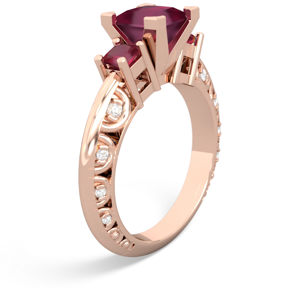 Garnet Eternal Embrace Engagement 14K Rose Gold ring C2001