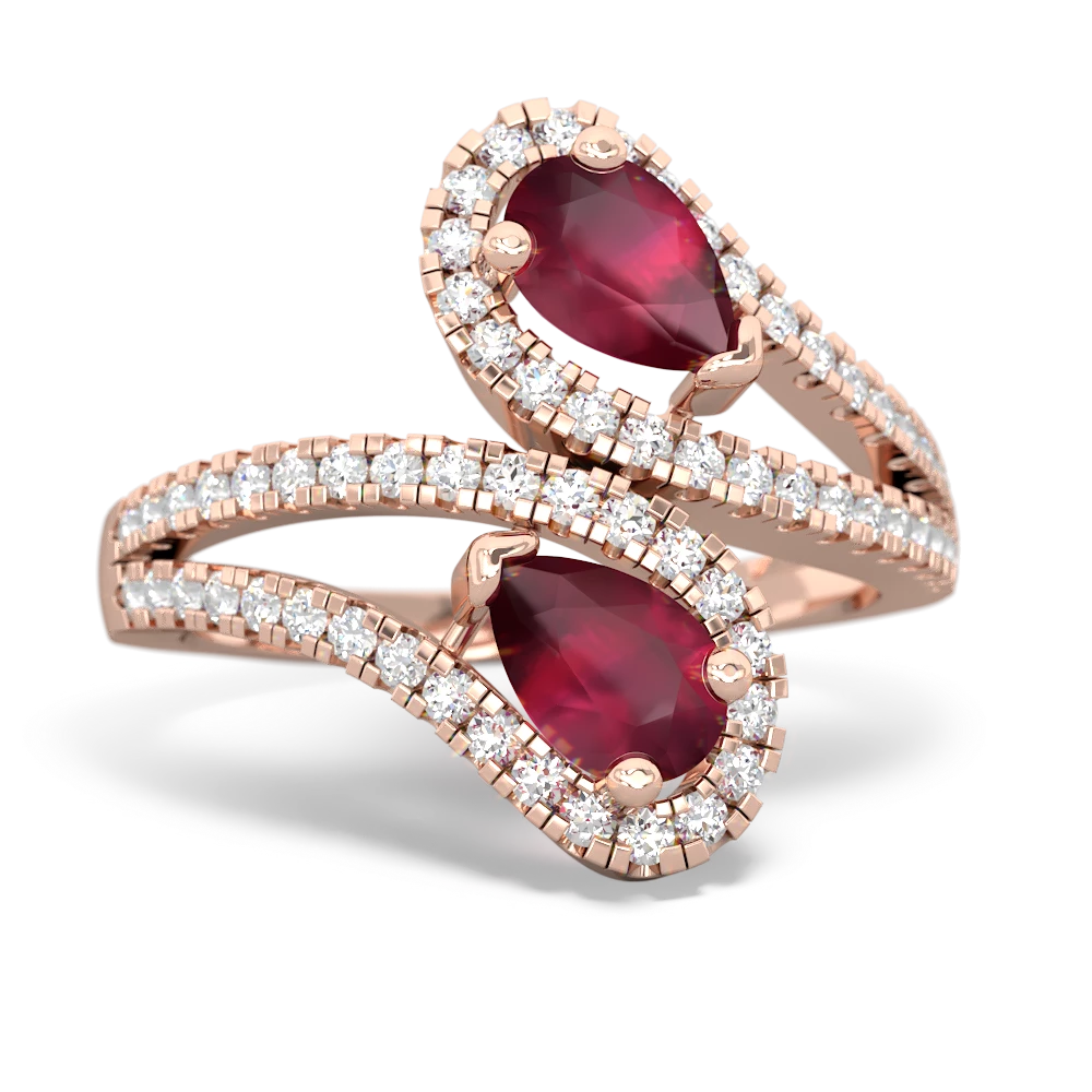 Ruby Diamond Dazzler 14K Rose Gold ring R3000