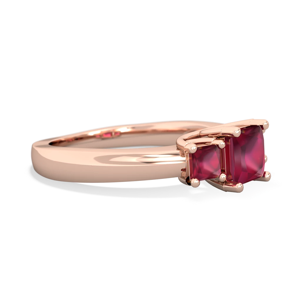 Tanzanite Three Stone Trellis 14K Rose Gold ring R4015