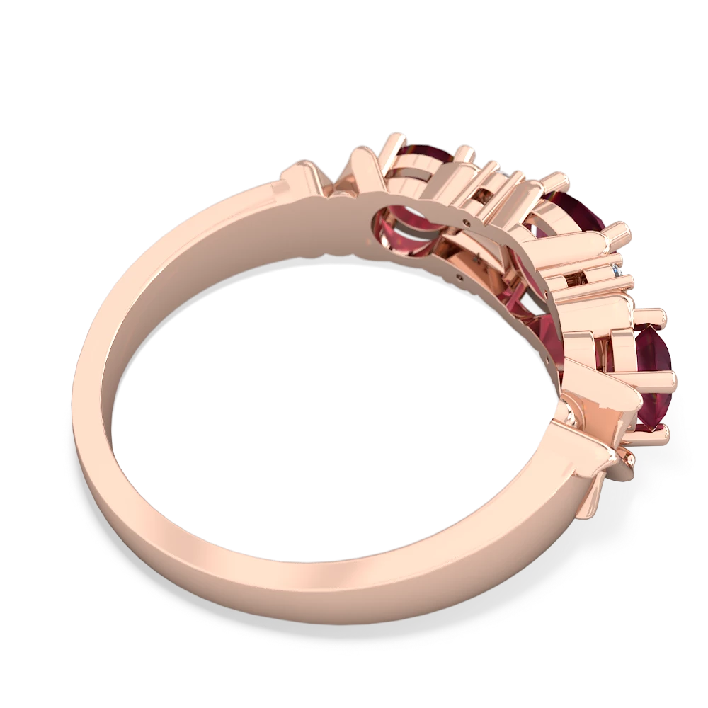 Lab Pink Sapphire Hugs And Kisses 14K Rose Gold ring R5016