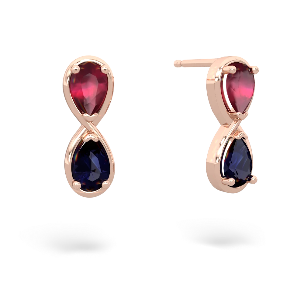 Ruby Infinity 14K Rose Gold earrings E5050