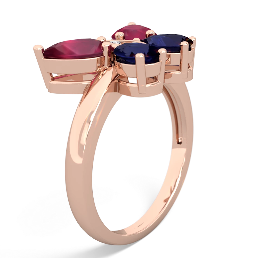 Ruby Butterfly 14K Rose Gold ring R2215