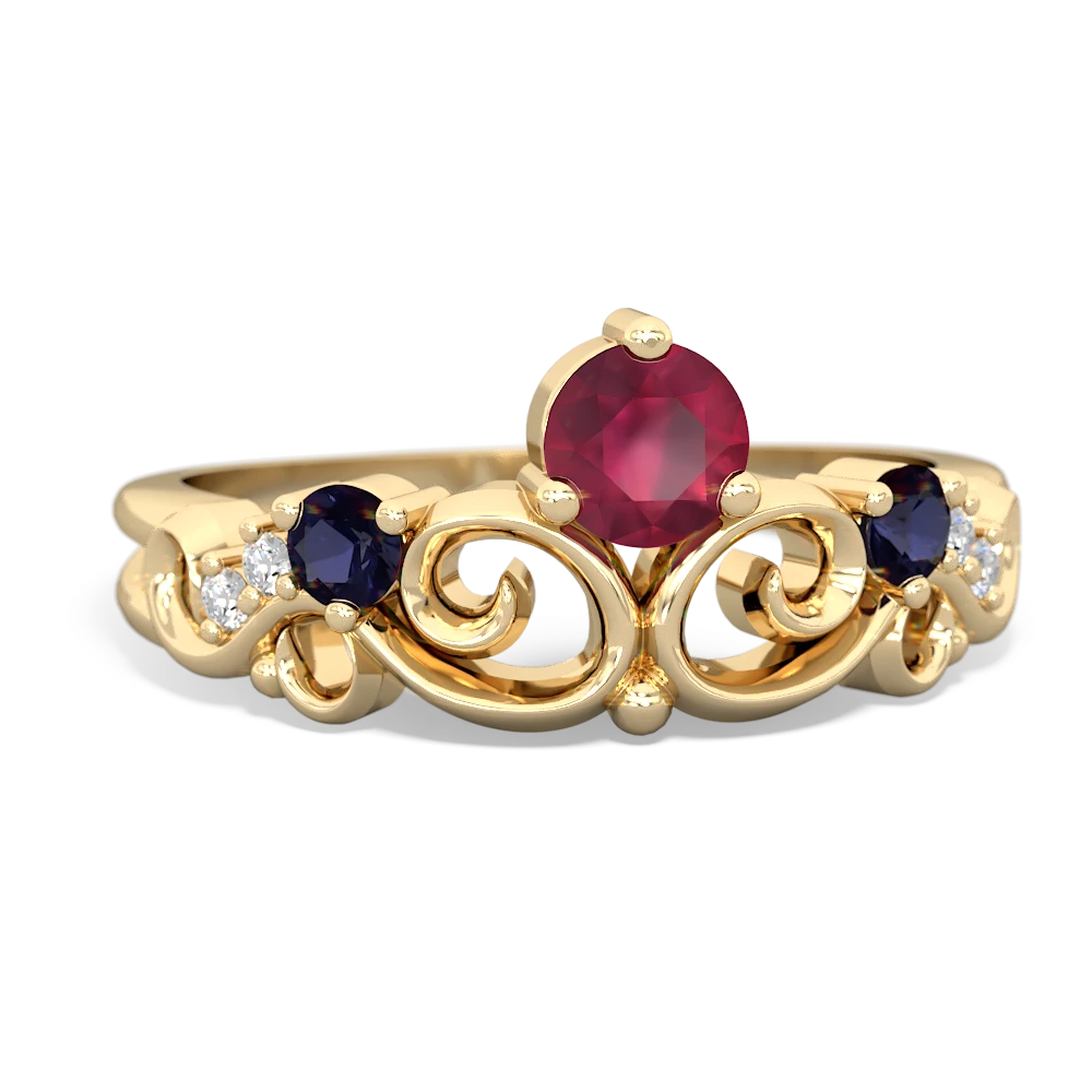 Ruby Crown Keepsake 14K Yellow Gold ring R5740