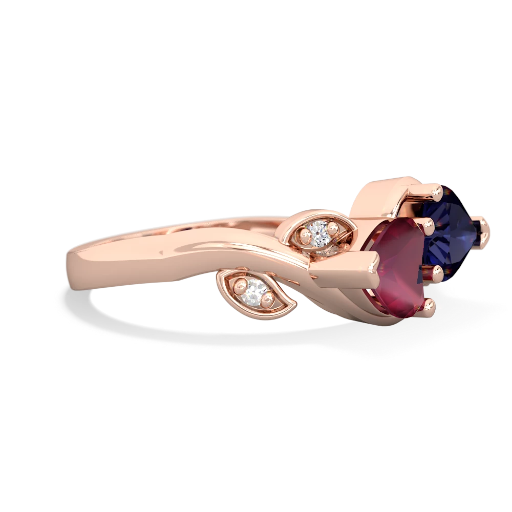 Ruby Floral Elegance 14K Rose Gold ring R5790