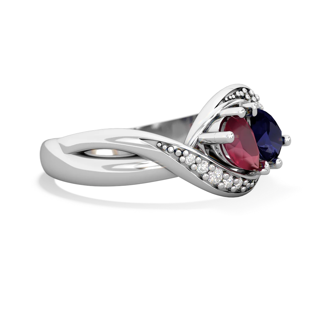 Ruby Summer Winds 14K White Gold ring R5342