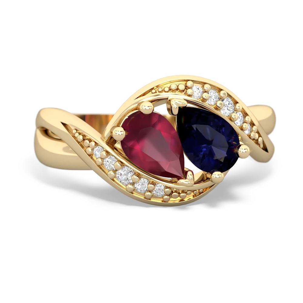 Ruby Summer Winds 14K Yellow Gold ring R5342