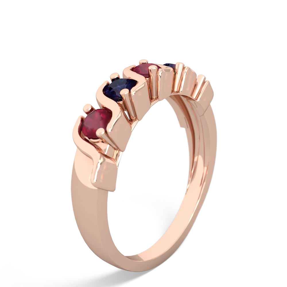 Ruby Anniversary Band 14K Rose Gold ring R2089