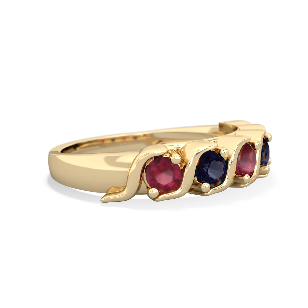 Ruby Anniversary Band 14K Yellow Gold ring R2089