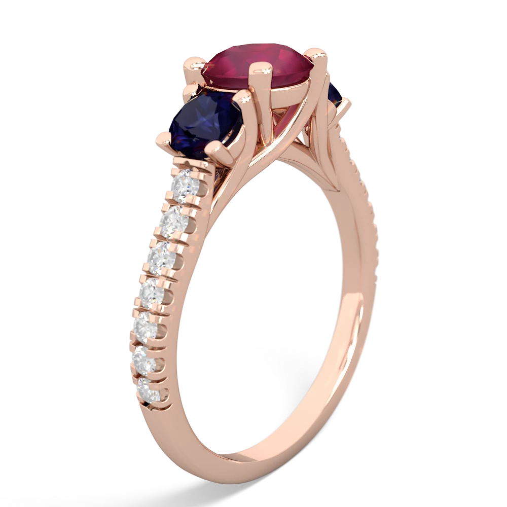 Ruby Pave Trellis 14K Rose Gold ring R5500