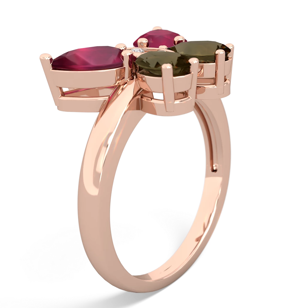 Ruby Butterfly 14K Rose Gold ring R2215