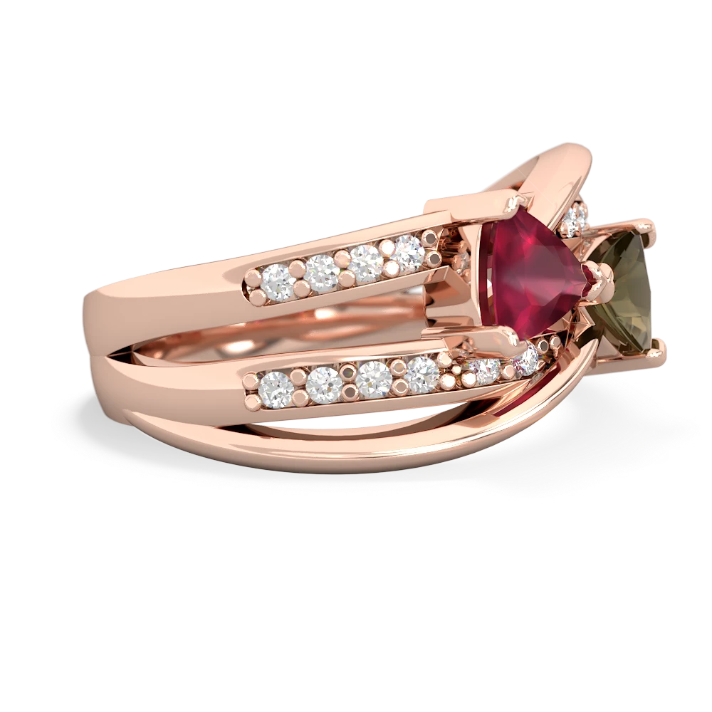 Ruby Bowtie 14K Rose Gold ring R2360