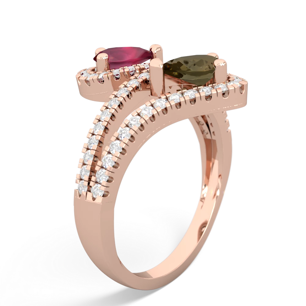 Ruby Diamond Dazzler 14K Rose Gold ring R3000