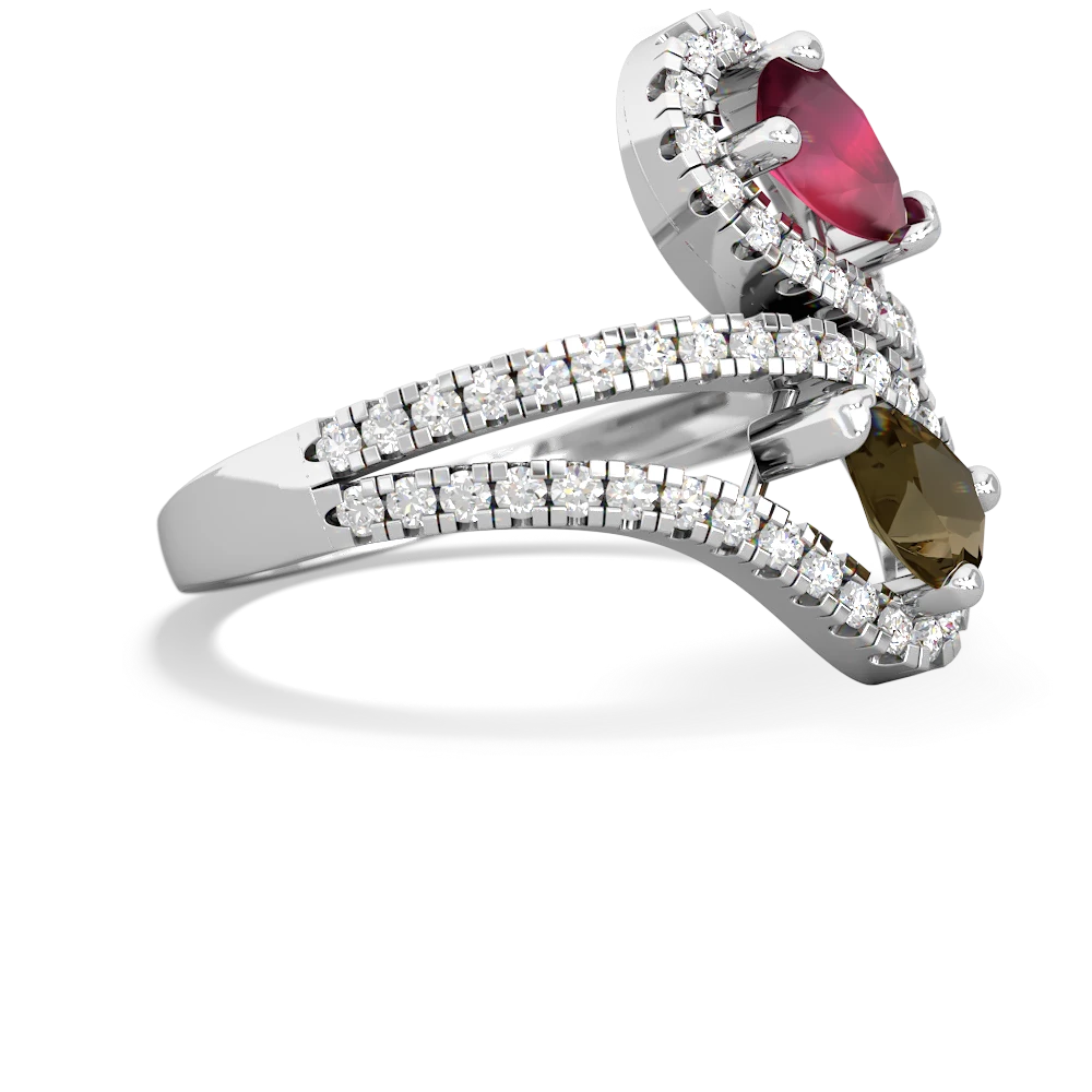 Ruby Diamond Dazzler 14K White Gold ring R3000