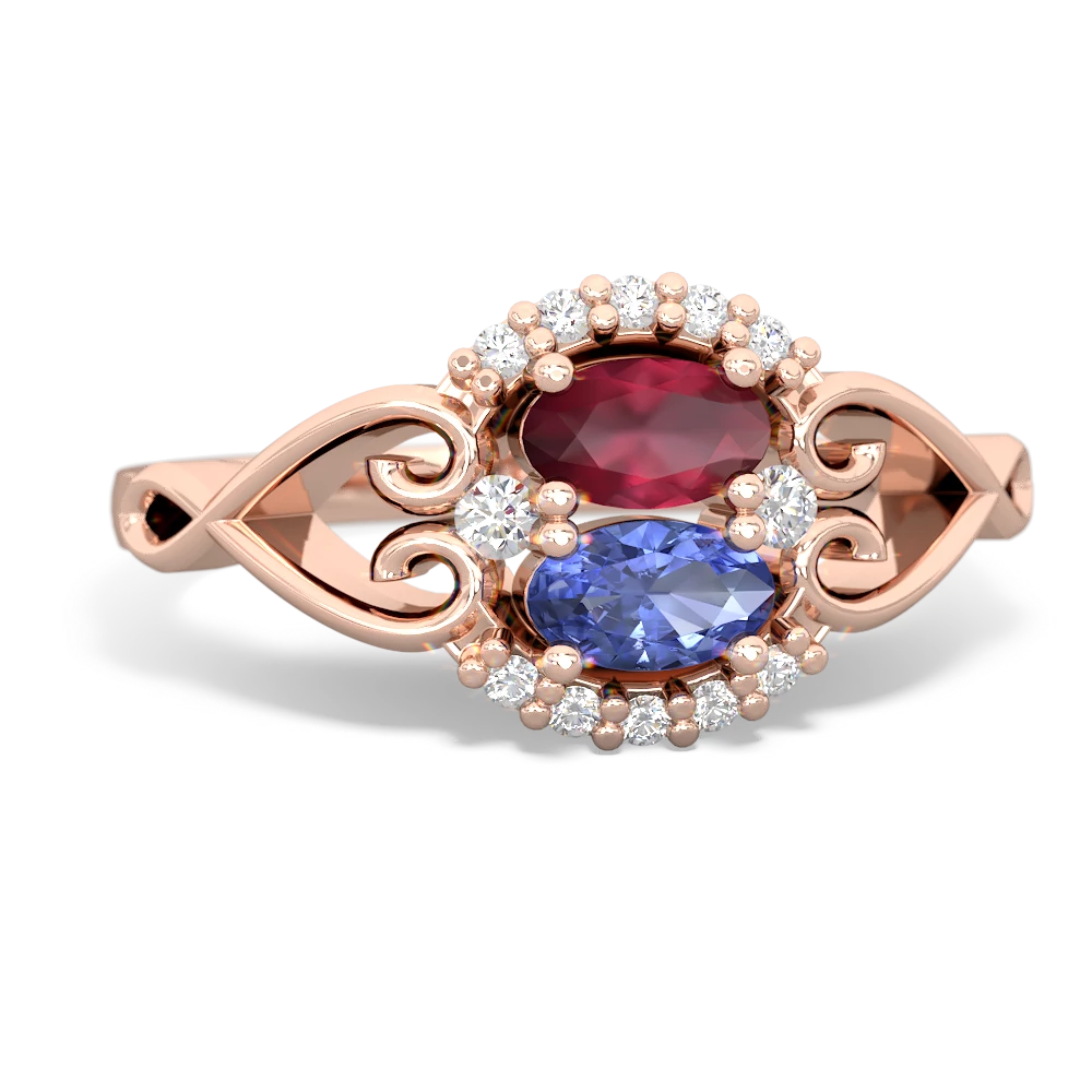 Ruby Love Nest 14K Rose Gold ring R5860